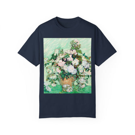 Roses by Vincent Van Gogh Unisex Garment-Dyed T-shirt