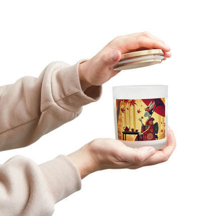 Theatrical Harvest Rabbit Frosted Candle