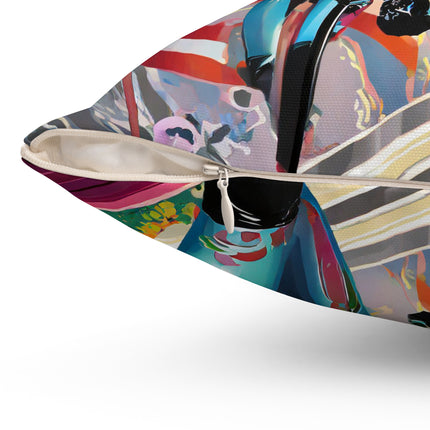 Cyber Punk Robots Spun Polyester Square Pillow