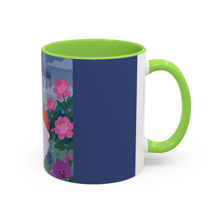 The Lady Of The Garden Tea Party Colorful Mugs – Art Deco Floral Elegance