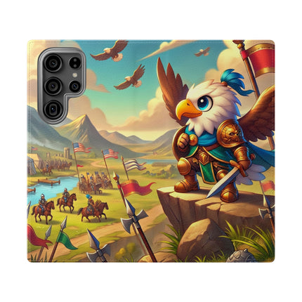🦅⚔️ Watchful Guardian Flip Case – Courage, Leadership & Noble Adventure