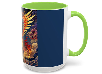 Flame-Winged Horse at Sunset Colorful Mugs (11oz, 15oz)