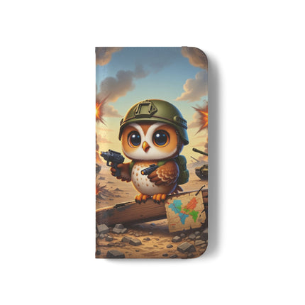 🦉🌟 The Owl on the Front Lines Flip Case – Courage & Quiet Strength