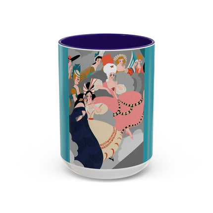 Celestial Masquerade Colorful Mugs – Theatrical Elegance & Floating Whimsy