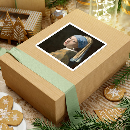 Girl with a Pearl Earring by Johannes Vermeer Kiss-Cut Stickers (4 Sizes)
