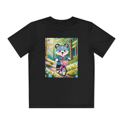 Furry Cyclist Youth Competitor Tee – Woodland Adventure & Playful Charm