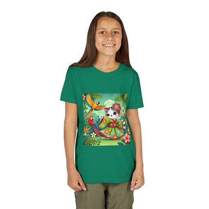 Parrot Dance of the Geisha Kitten Youth Short Sleeve Tee