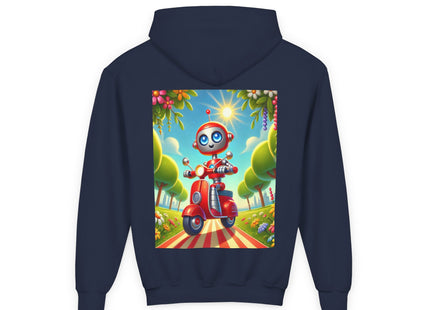 The Traveling Robot Youth Heavy Blend Hooded Sweatshirt
