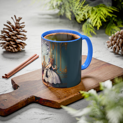 🕯️🎃 The Moonlit Manor Drawing Room Colorful Mug – Elegant Halloween Charm