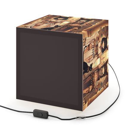 🐱🏛️ The Egyptian Priestess Cats Light Cube Lamp – Temple Guardians & Ancient Grace