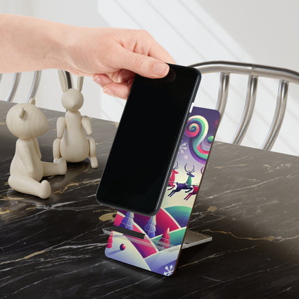 Festive Reindeer Flight Mobile Display Stand for Smartphones