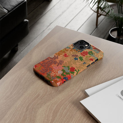 Ornamental Japanese Flower Pattern Phone Cases