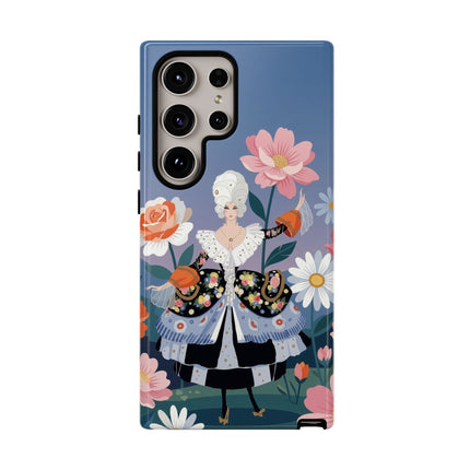 🌸🎀 The Grand Floral Promenade Phone Case – Art Deco Fashion Fantasy