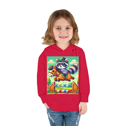Raccoon Rider Toddler Pullover Fleece Hoodie