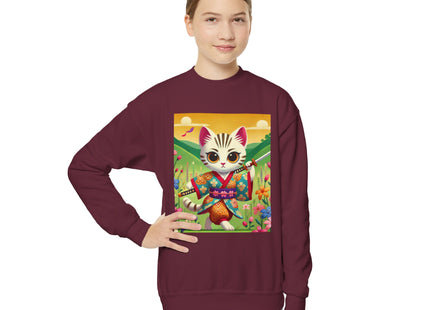 Samurai Kitten Youth Crewneck Sweatshirt