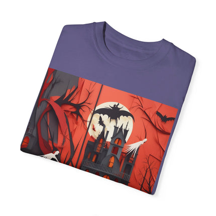 Halloween Night Scene Unisex Garment-Dyed T-shirt
