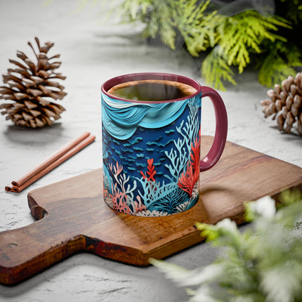 Enchanting Underwater Scene Colorful Mugs (11oz, 15oz)