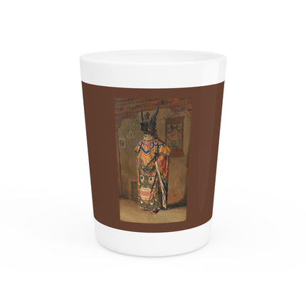 A Buddhist Lama at a Feast at Pemionchi Monastery by Vasily Vereshchagin Ceramic Shot Glass