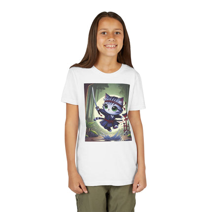 Moonlit Samurai Kitty Youth Short Sleeve Tee