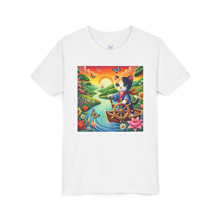 Sailor Kitten’s River Adventure Youth Short Sleeve Tee
