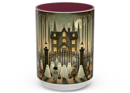 Ghostly Welcome – A Halloween Night Colorful Mugs (11oz, 15oz)