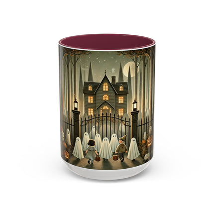 Ghostly Welcome – A Halloween Night Colorful Mugs (11oz, 15oz)