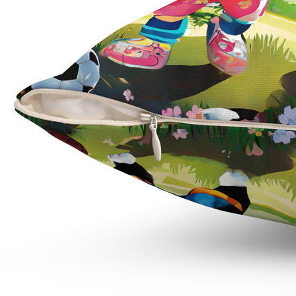 Animal Athletes Spun Polyester Square Pillow