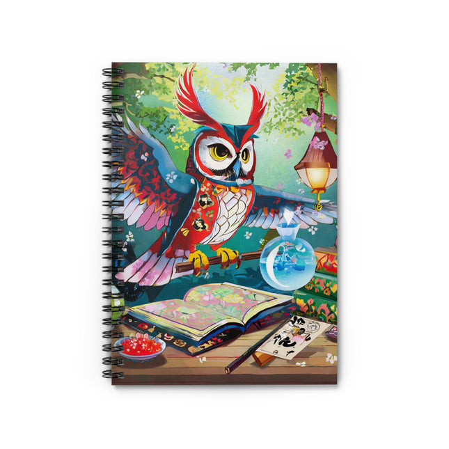 Owl's Magical Workshop Spiral Notebook - Ruled Line