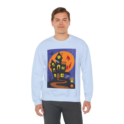 Halloween Night at the Haunted House Unisex Heavy Blend™ Crewneck Sweatshirt