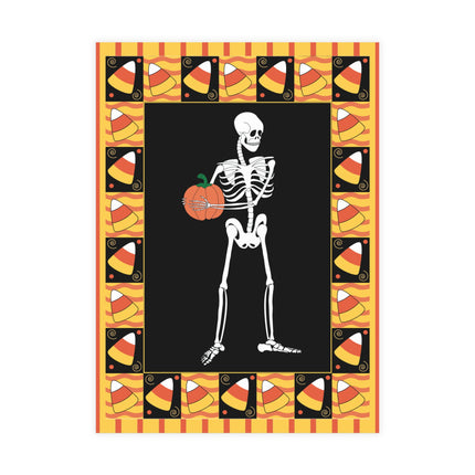 Candy Corn Skeleton Postcards (envelopes included) - Bundles of 10, 30, 50 Pieces