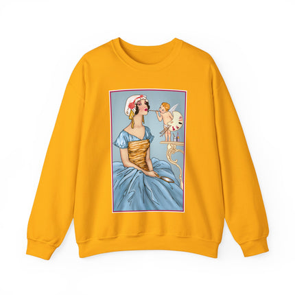 The Enchanting Painter: A Fairy's Artistic Touch Heavy Blend™ Crewneck Sweatshirt