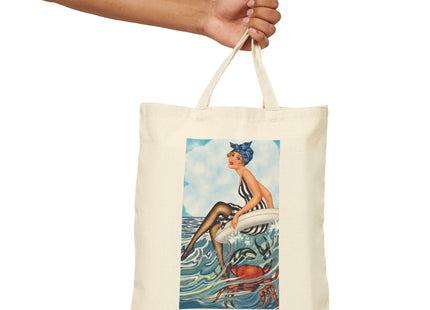 Playful Waves and Fashion Follies Cotton Canvas Tote Bag