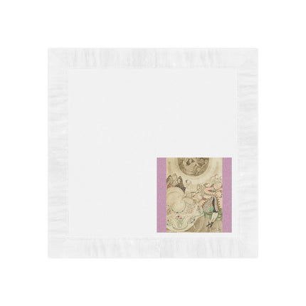 Sur talons rouges (On Red Heels) pl 01 by Gerda Wegener White Coined Napkins