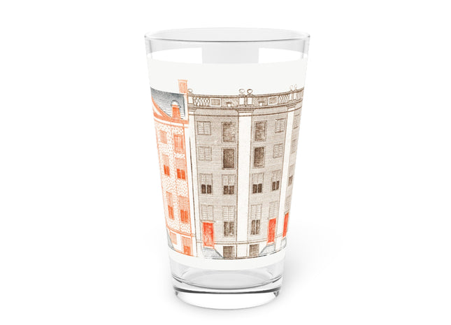 Amsterdam Canal Houses by Johan Teyler Glass, 16oz