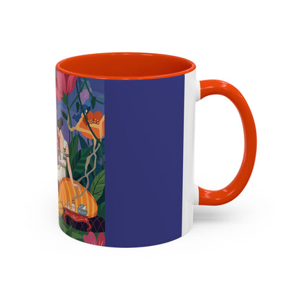 The Garden Of Quiet Reverie Colorful Mugs – Art Deco Botanical Serenity