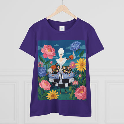 🌸👑 The Duchess Of The Enchanted Garden Cotton Tee – Art Deco Floral Elegance