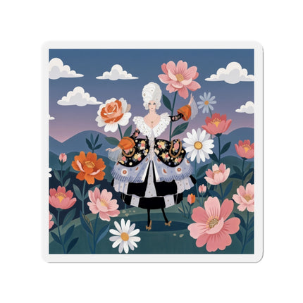 🌸🎀 The Grand Floral Promenade Die-Cut Magnets – Art Deco Fashion Fantasy