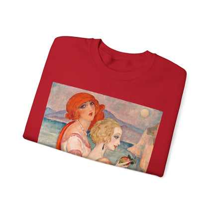 Sur la Route d'Anacapri by Gerda Wegener Heavy Blend™ Crewneck Sweatshirt