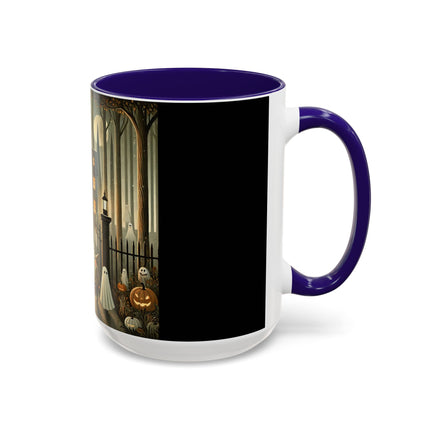 Ghostly Welcome – A Halloween Night Colorful Mugs (11oz, 15oz)