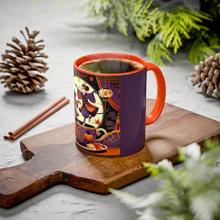 Theatrical Halloween Mice on Teacup Colorful Mugs (11oz, 15oz)