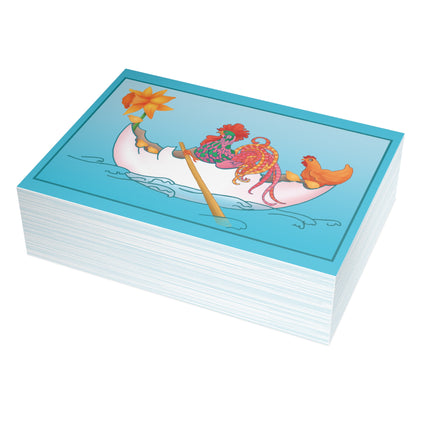 A Rooster's Seafaring Adventure Postcards (envelopes included) - Bundles of 10, 30, 50 Pieces