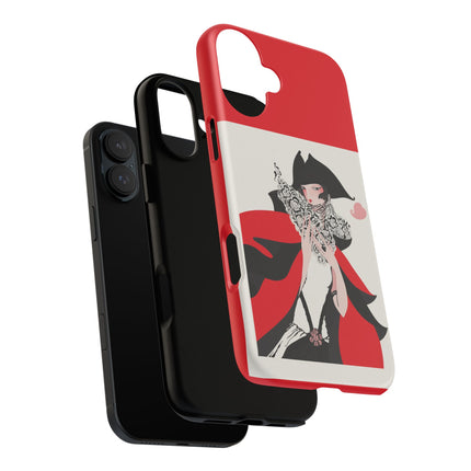 Crimson Masquerade Phone Case – Dramatic Grace & Bold Elegance