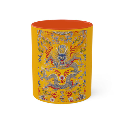 The Imperial 12-Symbol Robe, A Dragon's Regalia Colorful Mugs, 11oz