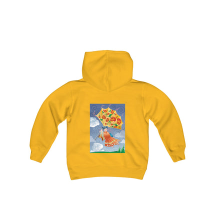 Flight of Blossoms Youth Hooded Sweatshirt – A Dream of Freedom & Imagination