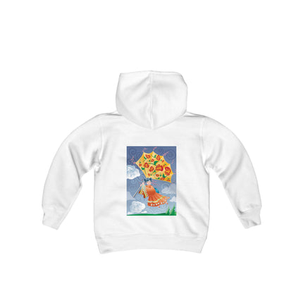 Flight of Blossoms Youth Hooded Sweatshirt – A Dream of Freedom & Imagination