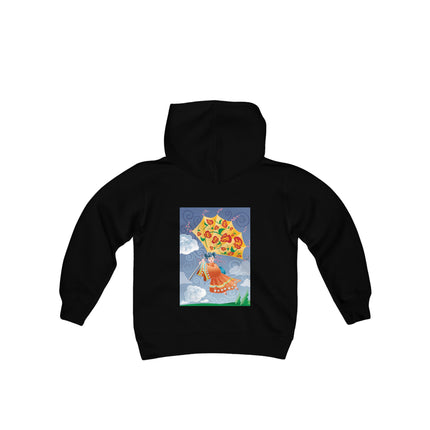 Flight of Blossoms Youth Hooded Sweatshirt – A Dream of Freedom & Imagination