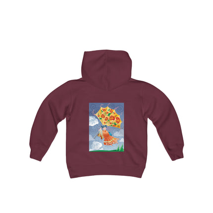 Flight of Blossoms Youth Hooded Sweatshirt – A Dream of Freedom & Imagination