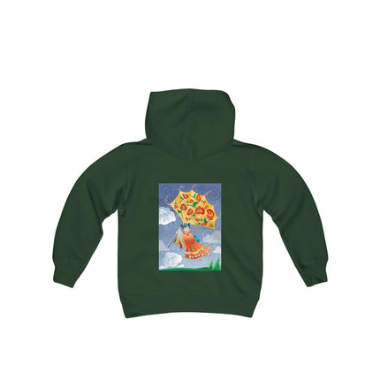 Flight of Blossoms Youth Hooded Sweatshirt – A Dream of Freedom & Imagination