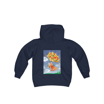 Flight of Blossoms Youth Hooded Sweatshirt – A Dream of Freedom & Imagination