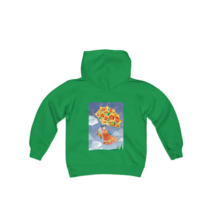 Flight of Blossoms Youth Hooded Sweatshirt – A Dream of Freedom & Imagination